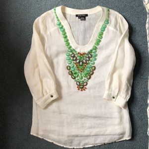 Etcetera linen pullover shirt